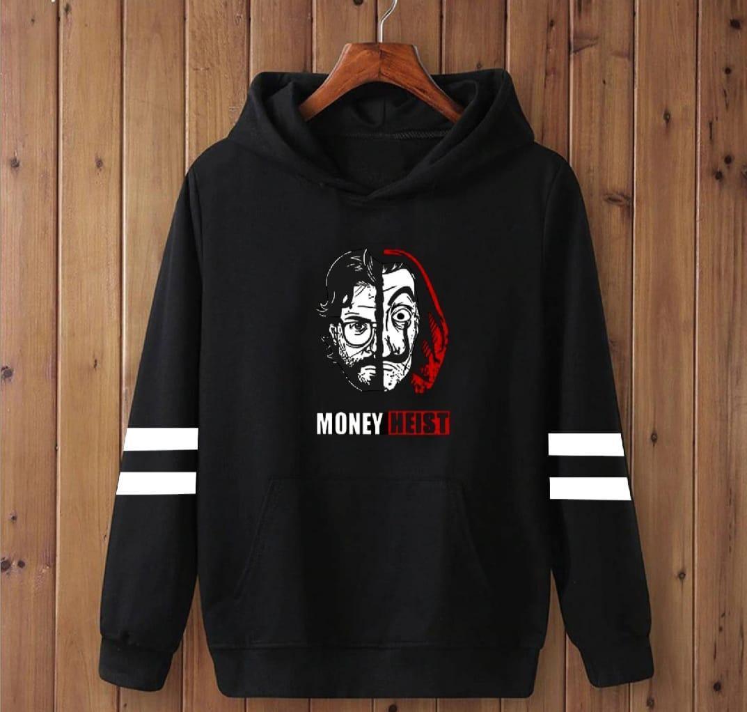 Men's Graphic Sublimation Hoodie - Money Heist- 1 Pc Polyester Casual Wear