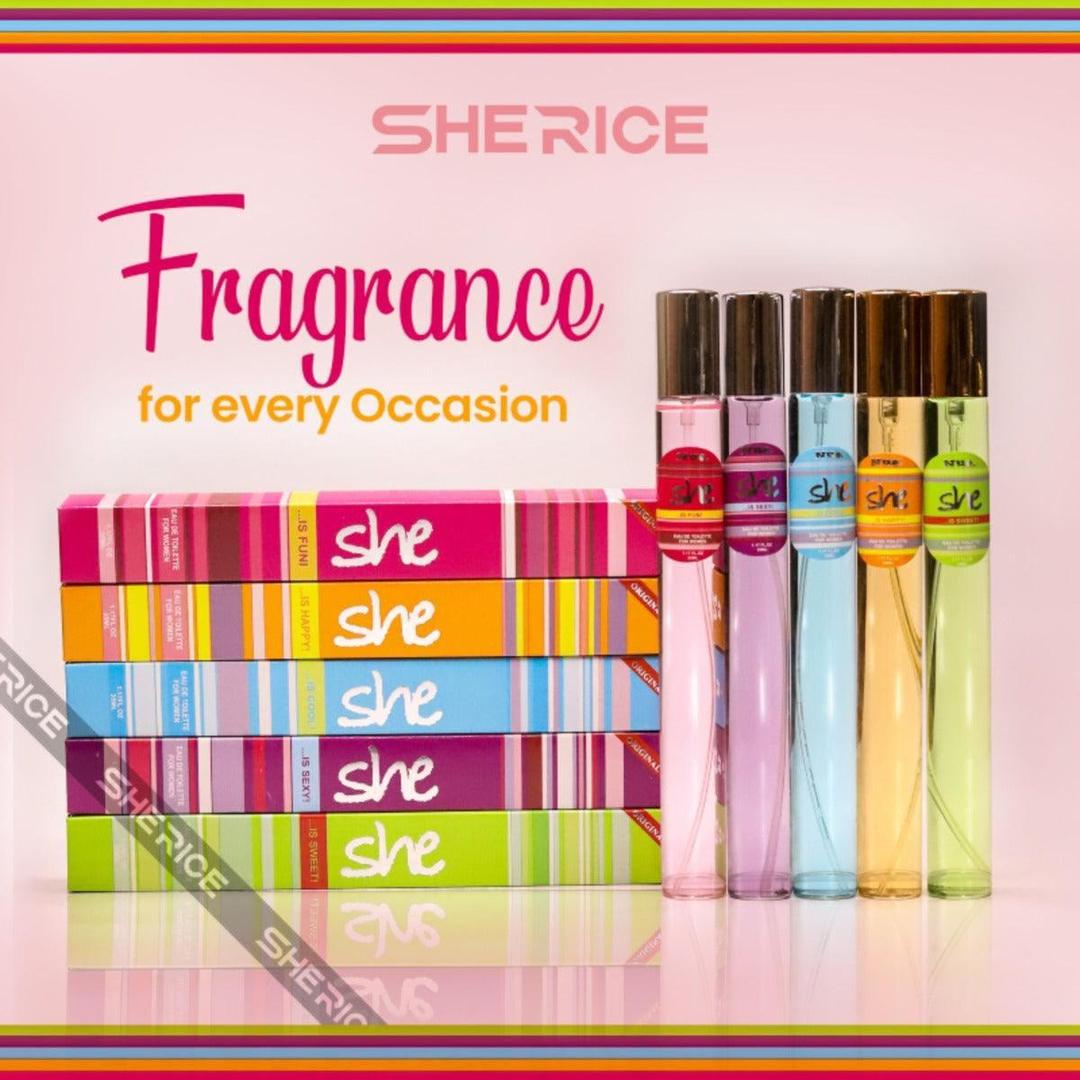 She Pen Pocket Perfume,5 Delightful Fragrances-Portable 35Ml size